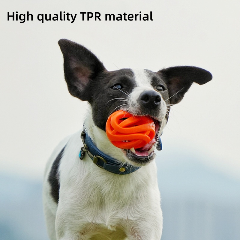 Indestructible Dog Chew Toy - ลูกบอลเคี้ยวสำหรับสุนัขที่ทนทาน สำหรับลูกสุนัขที่กำลังฟันขึ้น ของเล่นยางลอยน้ำสำหรับทำความสะอาดฟัน เหมาะสำหรับสุนัขขนาดเล็กถึงกลาง เล่นในสระน้ำ
