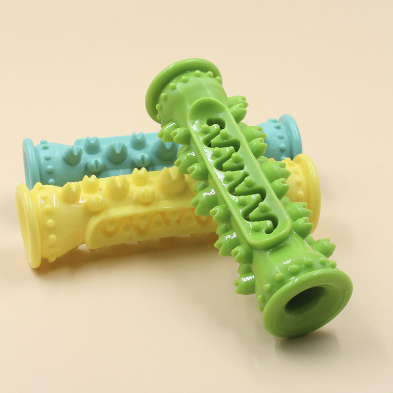 Indestructible Dog Chew Toy - แปรงสีฟันสุนัข Chew ของเล่น Stick ยางนุ่ม Molar