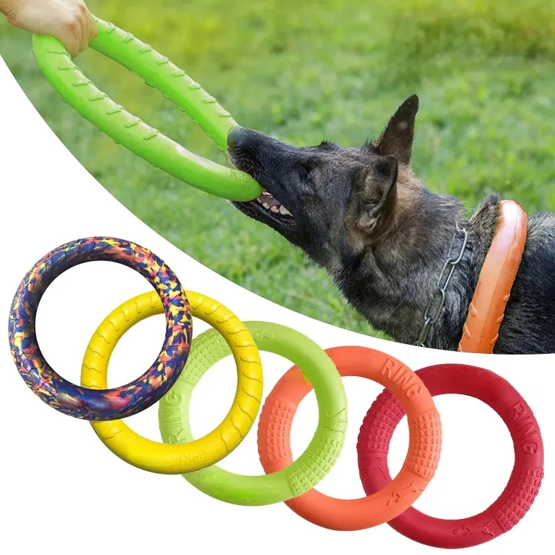 Indestructible Dog Chew Toy - ของเล่นสุนัขของเล่นสัตว์เลี้ยงแผ่นฝึกสุนัข EVA ห่วงฝึกสุนัขของเล่นสำหรับสุนัขกัดของเล่นแบบอินเตอร์แอคทีฟสำหรับสุนัข