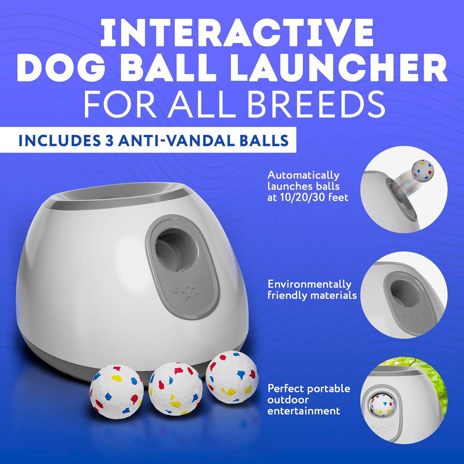 Suction Cup Dog Tug Toy - เครื่องจ่ายลูกบอลสำหรับสัตว์เลี้ยง ของเล่นสุนัข เครื่องโยนลูกบอล ของเล่นกลางแจ้ง เครื่องจ่ายลูกบอลอัตโนมัติ ของเล่นสุนัขที่ช่วยกระตุ้นพัฒนาการทางจิตใจ