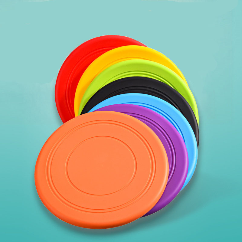 Flying Disc Dog Training Toy - ซิลิโคน Flying Saucer สุนัขตลกของเล่นแมวสุนัขเกมบินแผ่นทน Chew Puppy