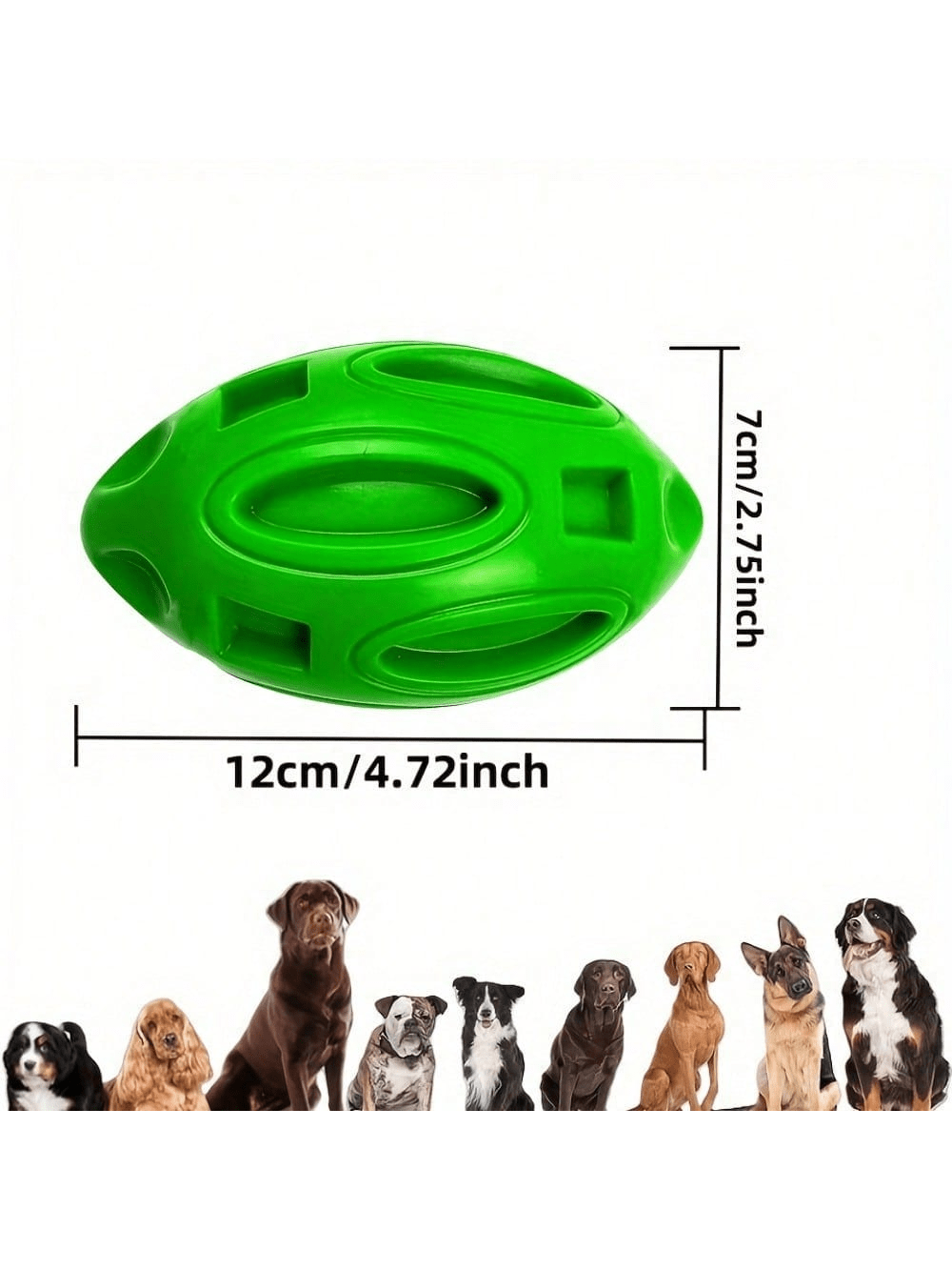 ของเล่นลูกบอลรักบี้สำหรับสุนัข - Indestructible Dog Chew Toy บทวิจารณ์และราคา