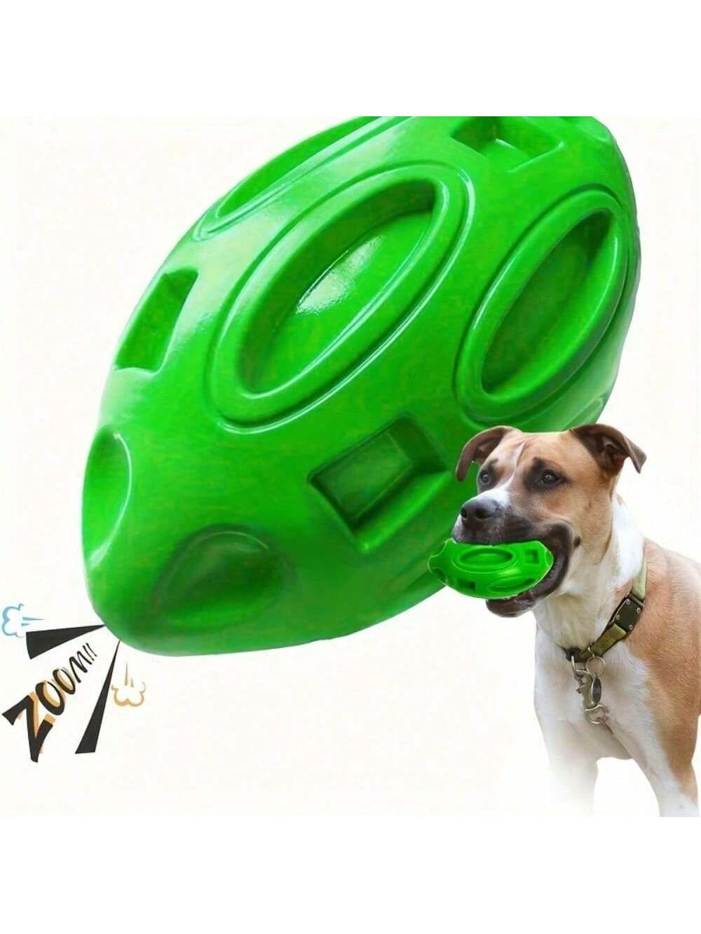 ของเล่นลูกบอลรักบี้สำหรับสุนัข - Indestructible Dog Chew Toy บทวิจารณ์และราคา