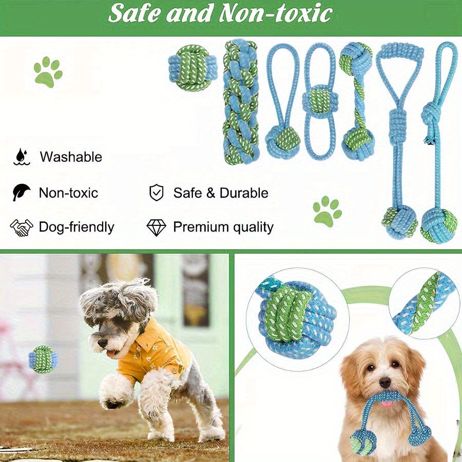 ของเล่นเชือกแบบอินเทอร์แอคทีฟ  - Dog Rope Toy Aggressive Chewers บทวิจารณ์และราคา