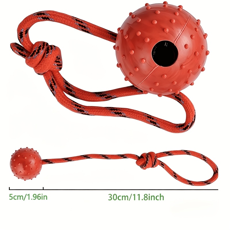 ชุด 2 ลูกบอลยางสำหรับสุนัขพร้อ - Dog Rope Toy Aggressive Chewers บทวิจารณ์และราคา