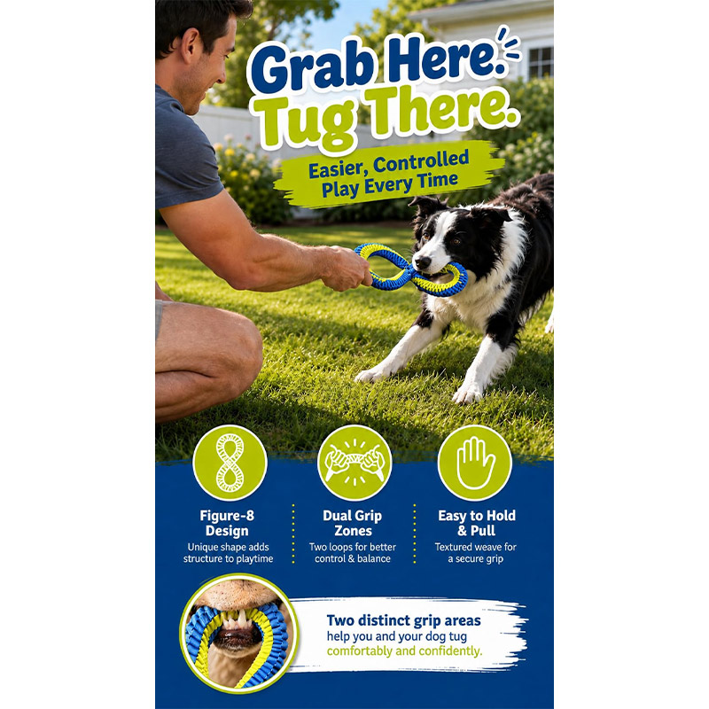 ของเล่นเชือกสำหรับสุนัข ช่วยทำ - Dog Rope Toy Aggressive Chewers บทวิจารณ์และราคา
