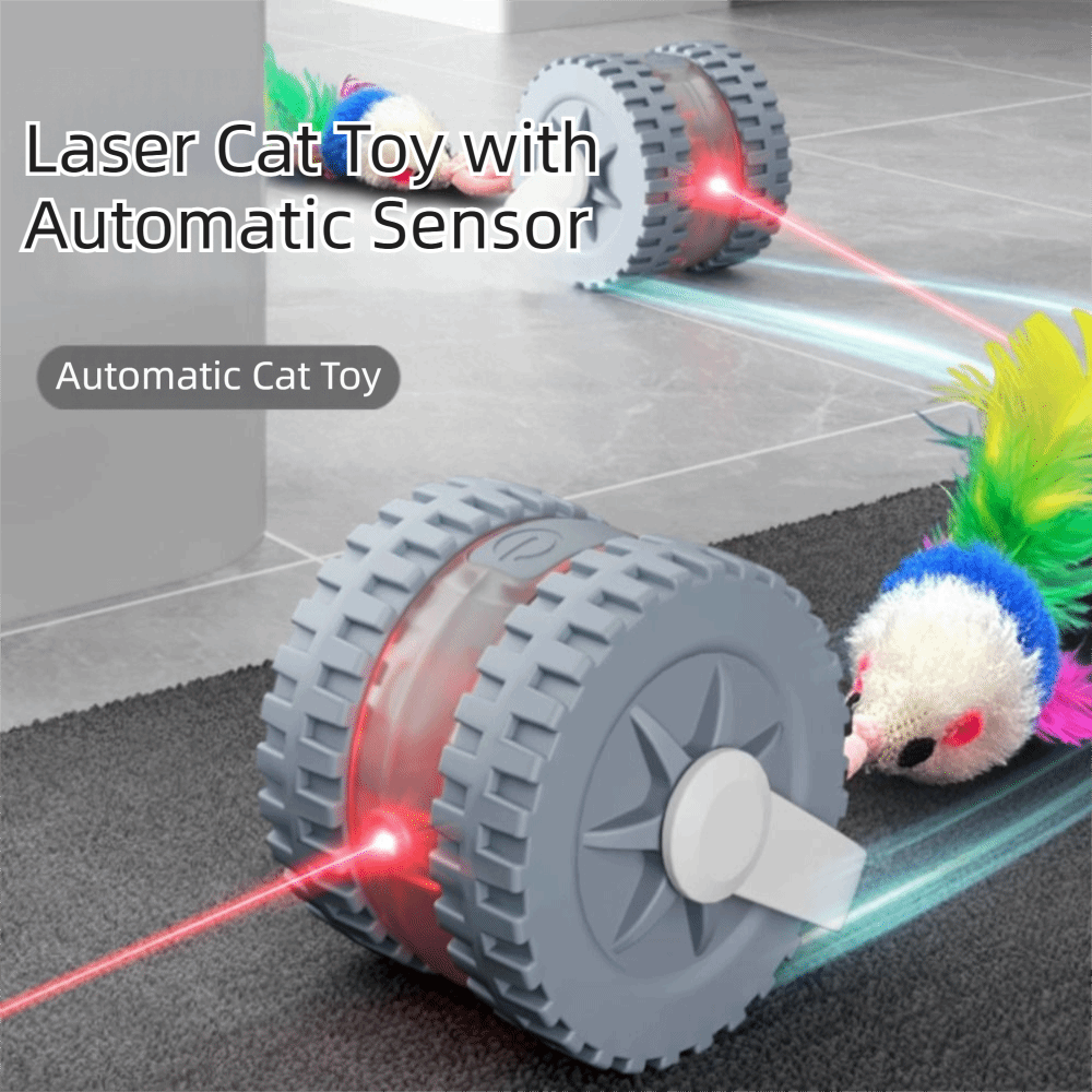 ของเล่นแมวแบบลูกบอลหมุนอัตโนมั - Laser Pointer Cat Toy Automatic บทวิจารณ์และราคา