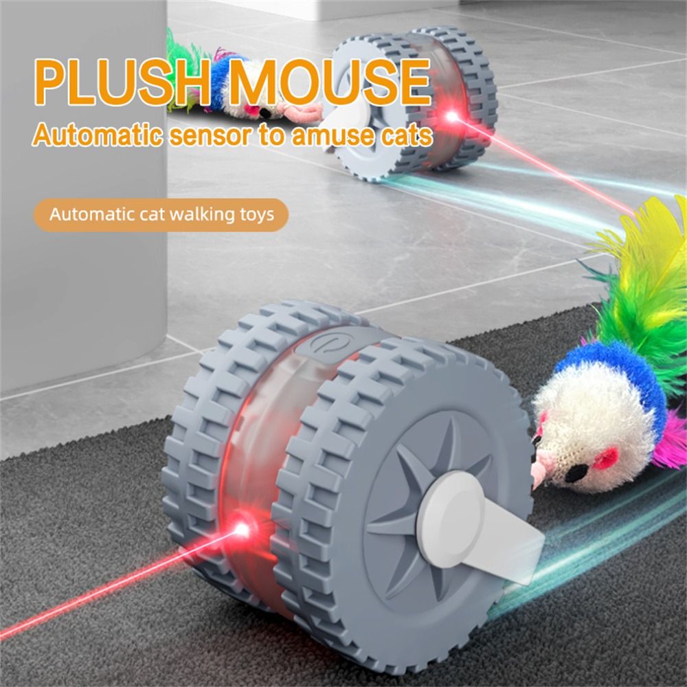 ของเล่นแมวแบบลูกบอลหมุนอัตโนมั - Laser Pointer Cat Toy Automatic บทวิจารณ์และราคา