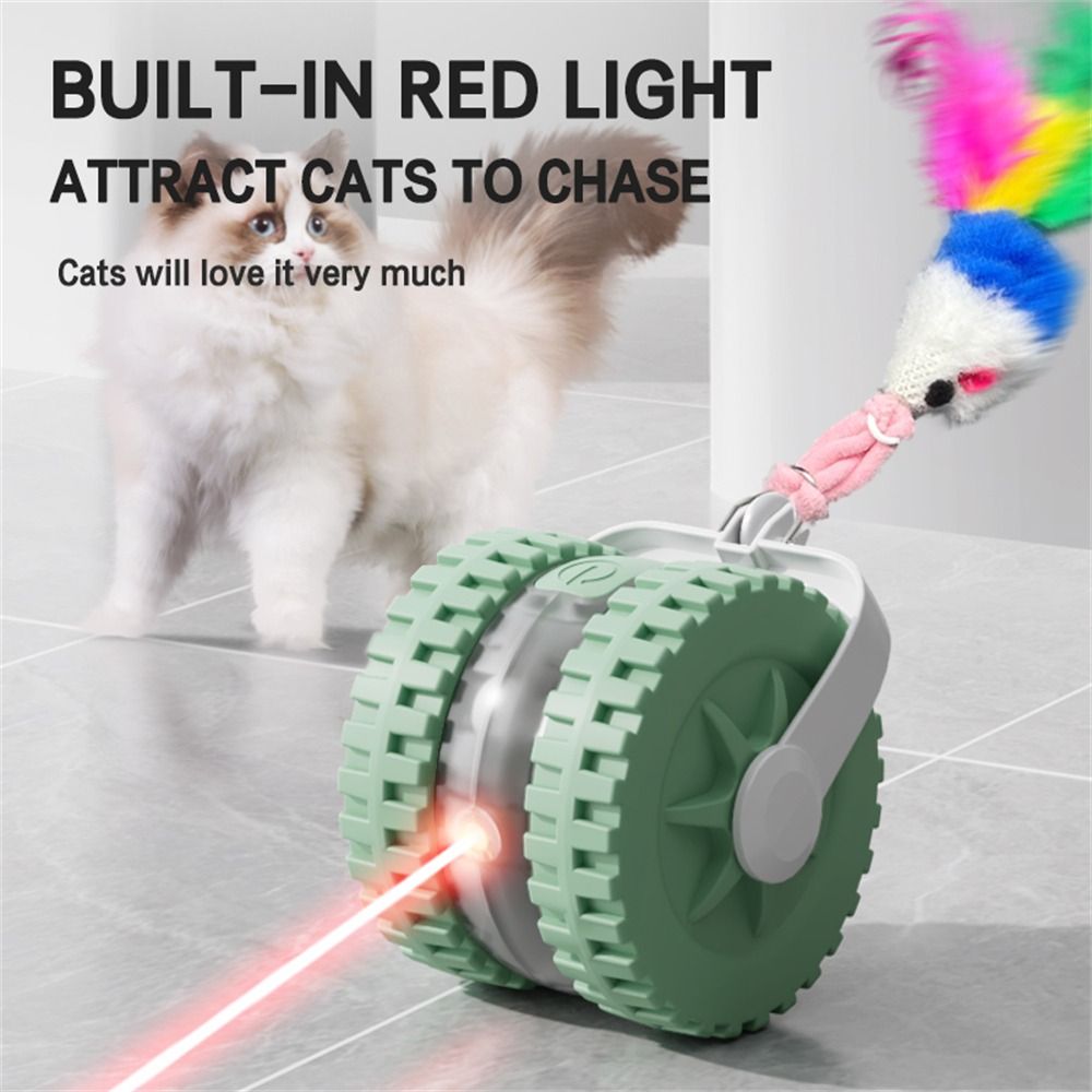 ของเล่นแมวแบบลูกบอลหมุนอัตโนมั - Laser Pointer Cat Toy Automatic บทวิจารณ์และราคา
